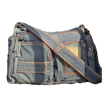 One shoulder crossbody retro fashion denim bag casual style