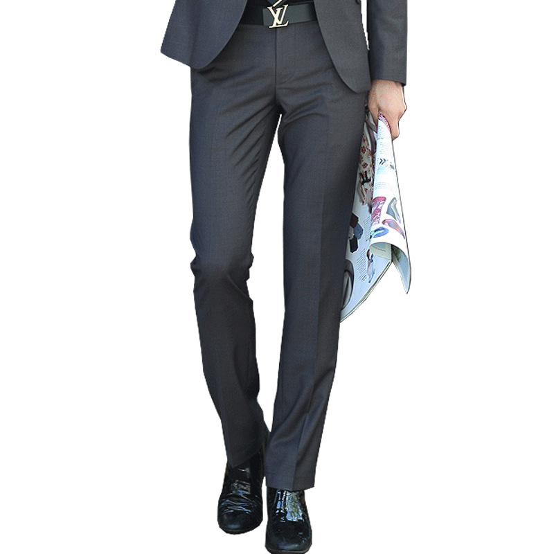 Men's trousers spring and summer slim straight business casual suit pants free hot work professional formal dress men's pants