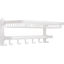 Towel Rack Bathroom No-Drill Towel Rack Integrated Hanging Rack Set Toilet Shower Room Bathroom Shelf Storage Rack