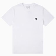 Mlb short-sleeved men's and women's clothing ny small standard new t-shirt sportswear round neck casual white half-sleeve 3atsb0153