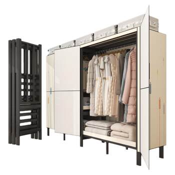 Fully enclosed installation-free household bedroom rental wardrobe
