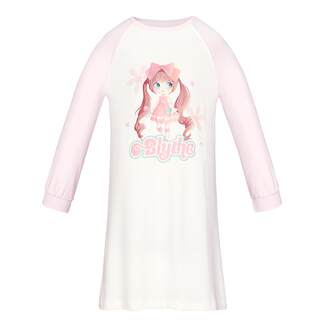 爱慕儿童奶皮衣女孩中大童长袖睡裙睡衣中长款抗菌A类秋新品
