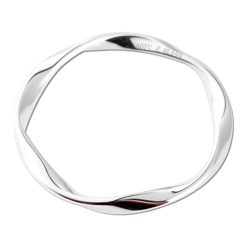 Möbius strip 999 sterling silver ring