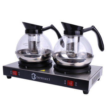 ເຕົາກາເຟເຕົາໄຟຟ້າຊາ insulation kettle ອາເມລິກາ double-head insulation stove ການຄ້າ double warm ຫມໍ້ກາເຟທີ່ມີແຜ່ນ insulation