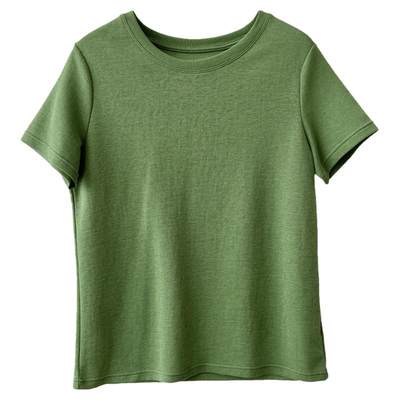 Simple t-shirt women's summer new loose and thin round neck basic top cotton age-reducing short-sleeved bottoming shirt