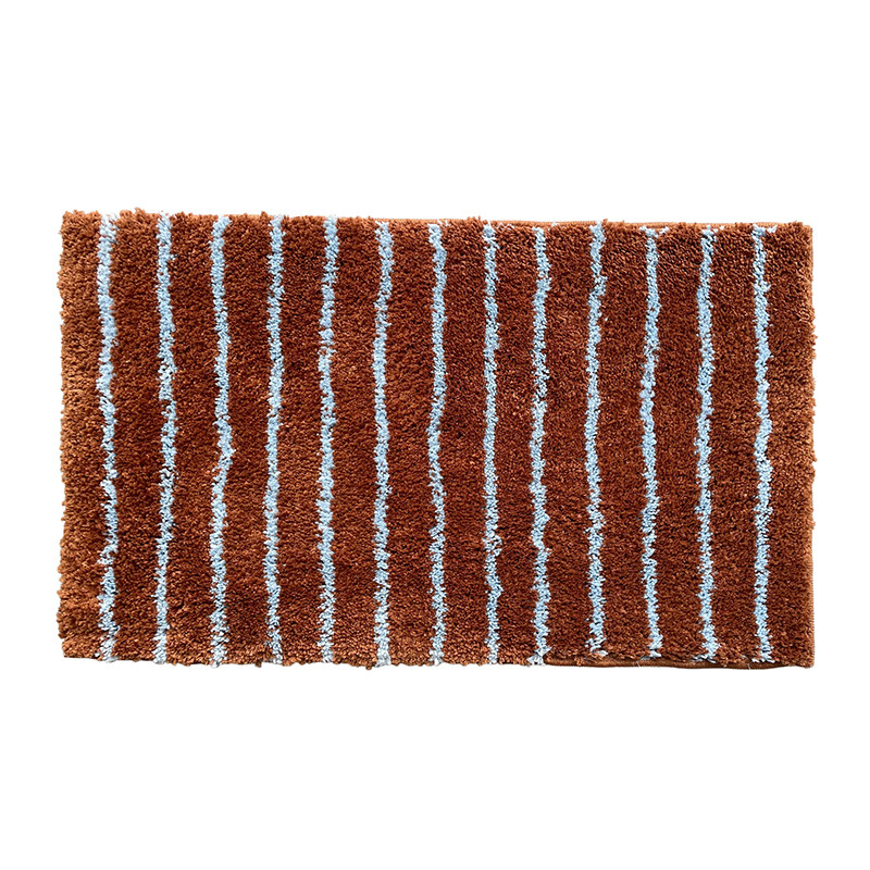 Maillard Striped Bathroom Absorbent Floor Mat Home Bathroom Door Special Anti-Slip Foot Mat Toilet Plush Carpet
