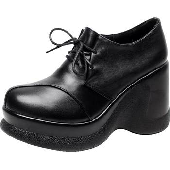 New style round toe high heel casual style simple deep mouth shoes