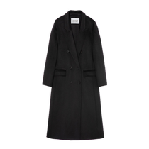 (12 period free of interest) three small goats pure cashmere coat graphite grey white