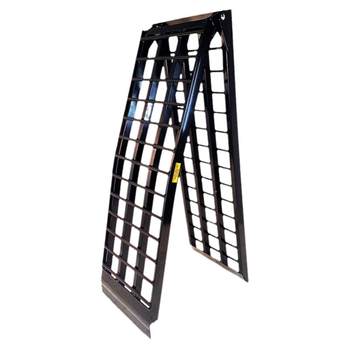Extended blackened aluminum ladder can be used at higher heights