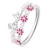 925 silver stacking rings for women small flower pearls