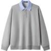 Gxg.jeans men's two-color fake two-piece simple fashionable loose lapel sweatshirt for men spring and autumn hot sale