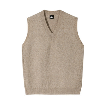 MRCYC Sleeveless Knitted Vest Vest Men's Autumn Style Korean Loose Trendy Solid Color V-Neck Pullover Sweater