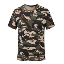 New pure cotton short-sleeved camouflage suit mens tactical breathable T-shirt short trousers thin military fan summer fitness suit