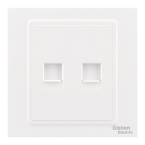 Type 86 concealed dual-port Gigabit network panel two-position CAT6 computer broadband information two-position Category 6 network cable socket