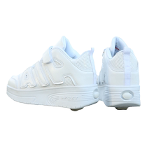 Student heelys shoes for girls and boys roller shoes childrens deformed sneakers for gliding and skating adult shoelace wheels