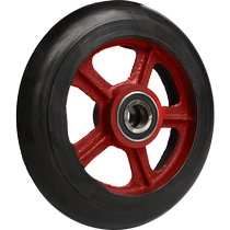 Mixiang tiger wheel iron core heavy-duty nylon wheel 10-inch rubber wheel with bearing caster trolley wheel