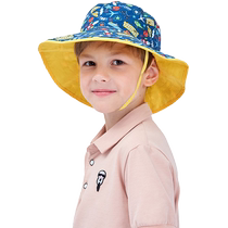 (Self-operated) Australian BANZ childrens sun hats for men and women spring and summer fisherman hats with straps beach hats car windproof