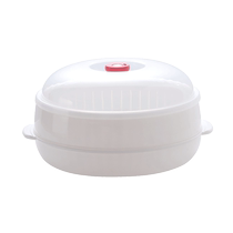 Microwave oven heating steamer special container hot steamed buns hot dish artifact multi-functional food grade container steam box lunch box
