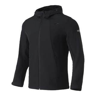 Li ning outdoor men's hooded velvet sports windbreaker