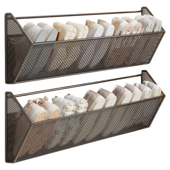 Entry door wall-mounted shoe rack tool