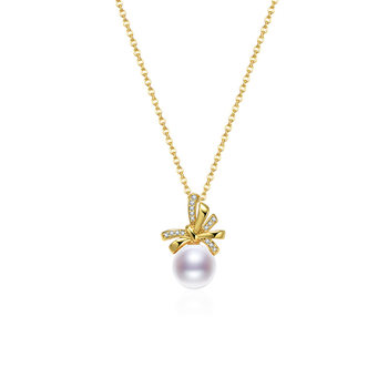 Silver s925 freshwater pearl pendant 9-10mm