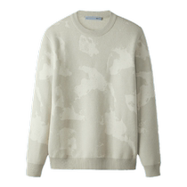 HLA Heilan Home Mountain Is Not High Series Sweater 24 Autumn and Winter New Round Neck Abstract Fashion Warm Sweater for Men