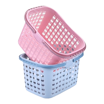 Supermarket shopping basket portable basket plastic storage basket large shopping basket snack beer basket thickened picking basket