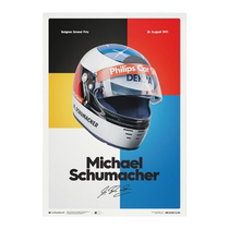 Michael Schumacher helmet mini poster