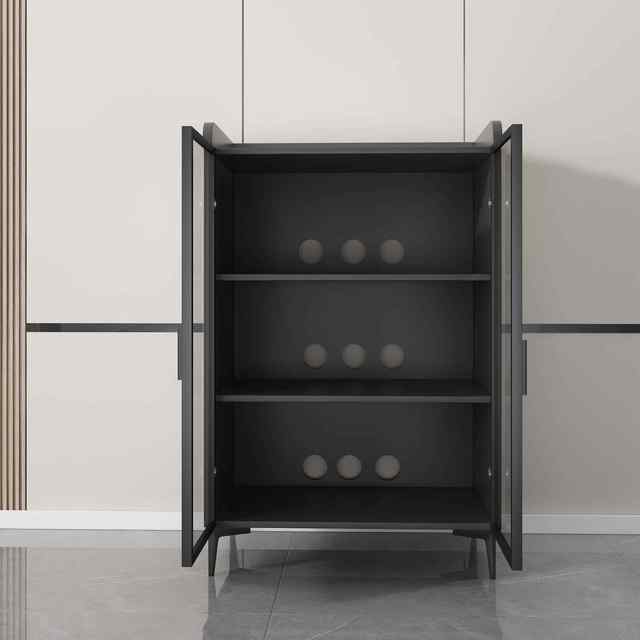 Minimalist glass door amplifier cabinet professional audio amplifier rack cabinet audio and video equipment equipment with door CD cabinet tripod