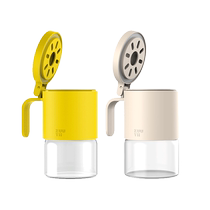 (Self-operated) zuutii-Seasoning jar kitchen household salt shaker seasoning jar salt MSG glass 2-piece set