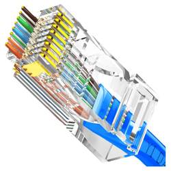 스루홀 유형 RJ45 카테고리 567A 네트워크 케이블 크리스탈 헤드