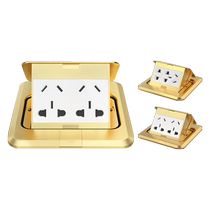 Delixi ground socket all-copper waterproof undamped invisible form 10-hole five-hole ground skewer plate socket ground plug