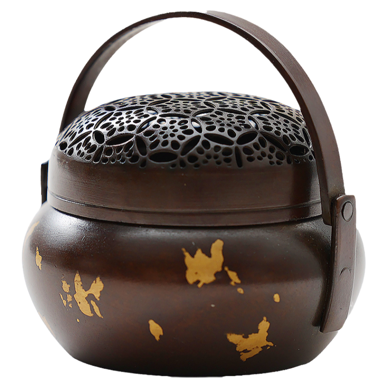 真鍮レトロ 置物 古代暖炉 手のひら炉