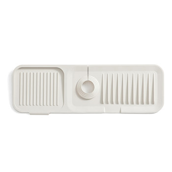 Automatic drainage and lengthening pool faucet pads for elevated slopes