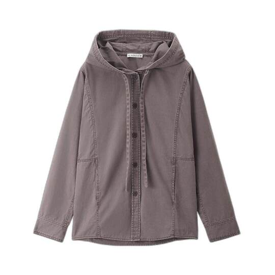 Giordano pure cotton vintage washed jacket hooded