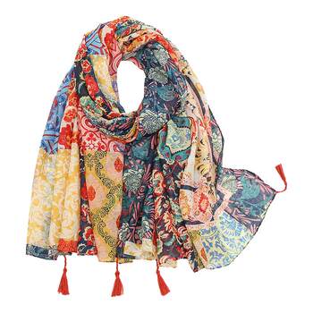 Summer sun protection shawl for women 2026 new plate buckle long ethnic style travel photo thin beach scarf cloak