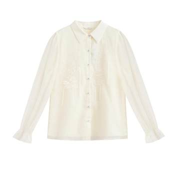 Embroidered zihan bell sleeves casual and loose