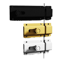 Perforation-free bedroom door lock household universal surface-mounted latch door bolt door buckle thickened wooden door lock old-fashioned door latch