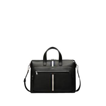Bally bally black cow leather men's briefcase 6307866