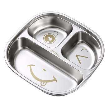316l stainless steel children's dinner plate compartment baby tableware