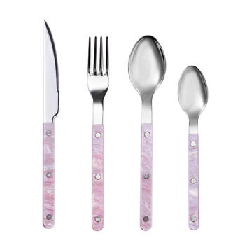 French 304 stainless steel western food steak knife and fork spoon three-piece set household butter jam dessert cake tableware