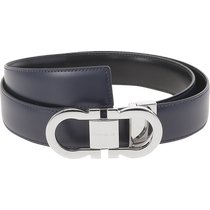 (Self-operated) Ferragamo Mens cowhide cuttable double-sided belt belt 670326