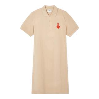 MLB官方 女款爱心系列POLO领连衣裙刺绣LOGO运动OPH01