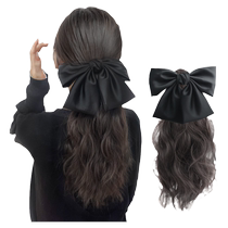 Ponytail wig for women with long hair high ponytail simulated hair rippled curly hair bow low braid fake ponytail