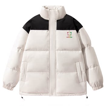 Hipanda Hello Panda Color-Changing Print Windproof Warm Cotton Jacket Color-Block Stand Collar Puffer Jacket 2025 Winter New Model C