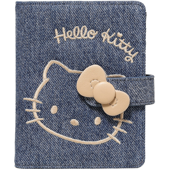 TOUTOU Hello Kitty Denim Storage Wallet Passport Bag