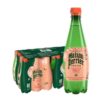 French imported Perrier water small color bottle sugar-free peach flavor sparkling water 500ml*24 bottles