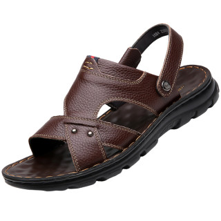 回力凉鞋男士夏季新款真皮休闲沙滩鞋男软底防滑爸爸两用凉拖鞋男