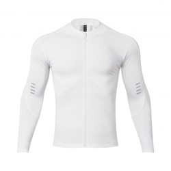 Fitness jacket men's cycling clothing long-sleeved sun protection clothing fitness clothing casual sports running zipper top