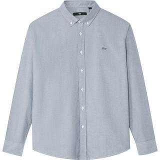 HLA/海澜之家纯棉牛津纺长袖衬衫26春夏新简约有型扣领时尚上衣男